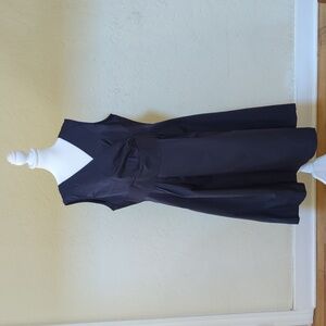 Koandaily Navy Sleeveless Double V-Neck Surplice A-Line Pleated Dress Size XXL